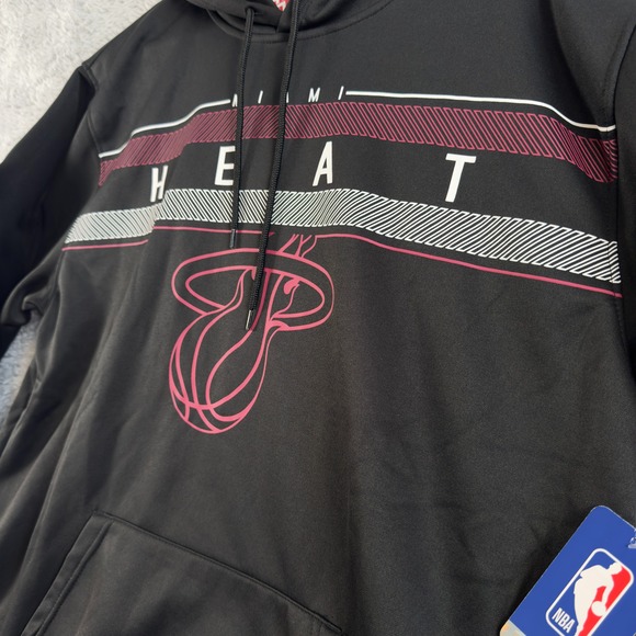 NBA Ultra Game Miami Heat Black Hoodie Sweatshirt‎ Size XL New With Tags - Picture 3 of 8